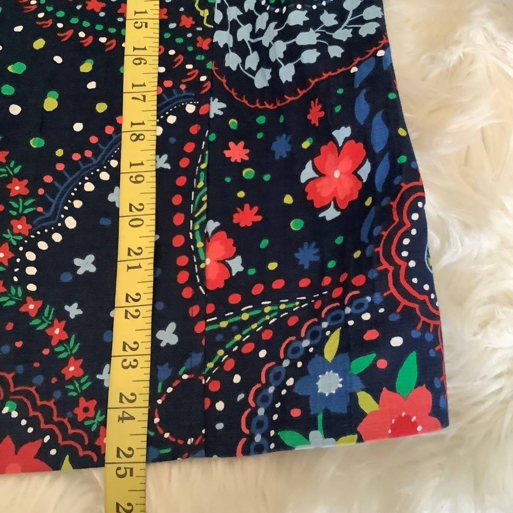Alfred Dunner Petite Navy Paisley Floral Open Front Jacket Blazer 18P Womens - Picture 14 of 16